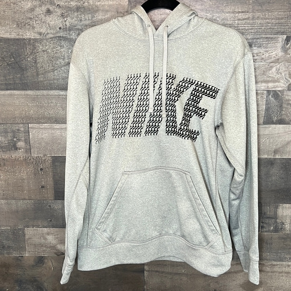 Gray and Black Nike Hoodie